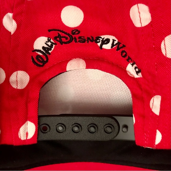 DISNEY Walt Disney World Minnie's Polka Dot Mouse Ears & Bow Baseball Cap - Picture 7 of 10